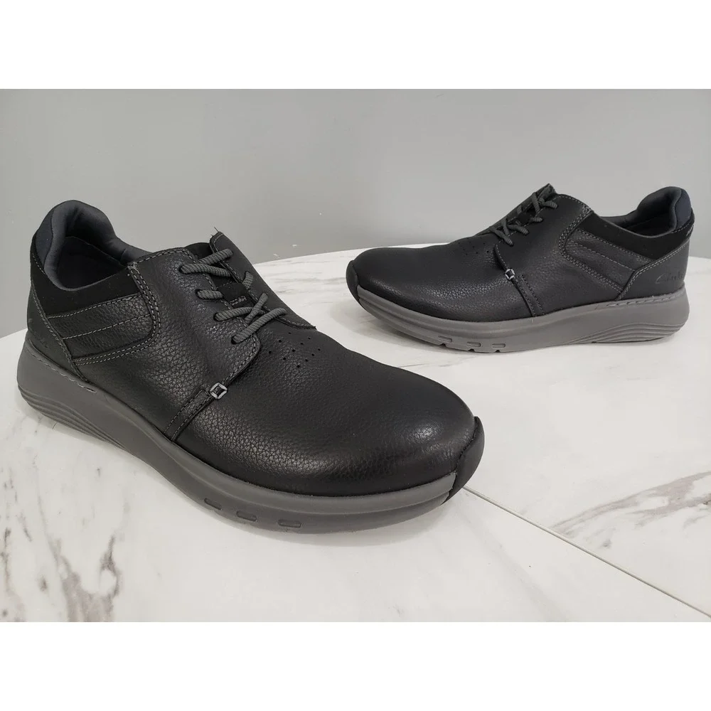 NEW WITHOUT BOX SIZE 9.5 Clarks MenS Motion Trek PT Black Leather 26179455 Shoes